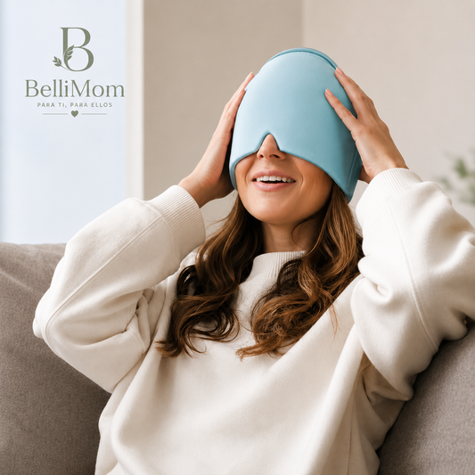 BeCalm™ | Antifaz Terapéutico de Gel Frío y Calor para Migrañas, Estrés y Relax