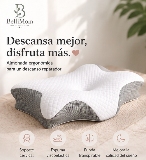 Almohada Cervical Premium de Espuma Viscoelástica | Descanso sin Dolor