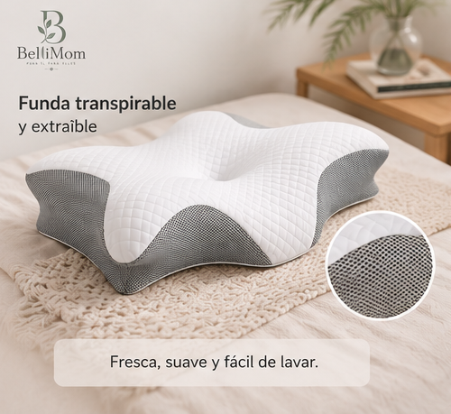 Almohada Cervical Premium de Espuma Viscoelástica | Descanso sin Dolor
