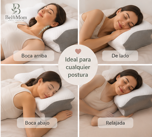 Almohada Cervical Premium de Espuma Viscoelástica | Descanso sin Dolor